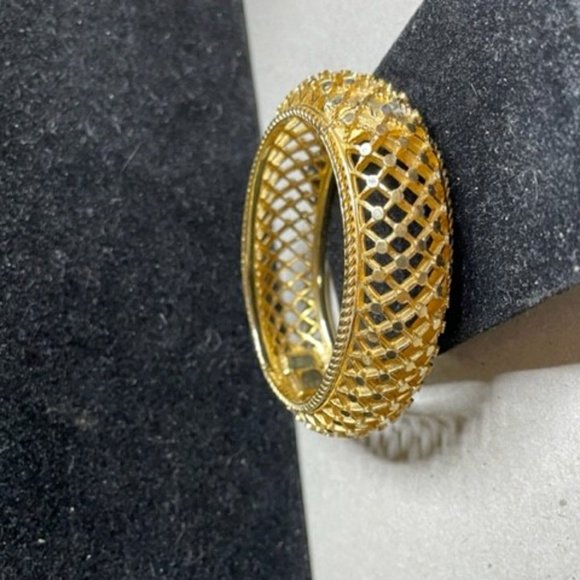 Marcel Boucher Gilded Gold Trellis Bracelet 1950's in Perfect Condition - Picture 7 of 14
